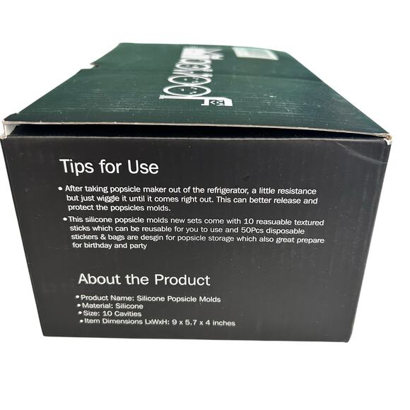 Miaowoof Homemade Popsicle Molds 10 Silicone Ice Pop Maker BPA Free New Open Box - Picture 9 of 10